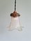 Lámparas colgantes Art Déco de vidrio transparente, años 20. Juego de 2, Imagen 3