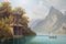 After Hubert Sattler, Landscape Lake Scene, 1800s, Huile sur Panneau, Encadrée 6