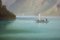 Después de Hubert Sattler, paisaje del lago, década de 1800, óleo a bordo, enmarcado, Imagen 9