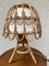 Lampada da tavolo Mid-Century in vimini e vimini attribuita a Louis Sognot, Francia, anni '60, Immagine 4