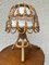Lámpara de mesa francesa Mid-Century de ratán y mimbre atribuida a Louis Sognot, años 60, Imagen 5