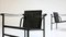 Black Edition Lc1 Armchairs by Corbusier for Cassina, 1980s, Set of 2 5