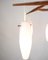 Lampada da soffitto in teak e vetro opalino, anni '60, Immagine 3