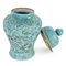 Asian Turquoise Porcelain Lidded Vase 2