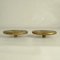 Round Bronze Push Pull Relief Door Handles with Flower Relief, 1970s, Set of 2 6