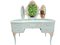 Vintage Country French Dressing Table in Mint + Gold + Triple Mirror in the style of Queen Anne, 1980s, Image 1