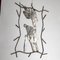 Cuadro de ciervo Bambi hecho a mano de hierro forjado, años 80, Imagen 3