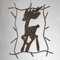 Cuadro de ciervo Bambi hecho a mano de hierro forjado, años 80, Imagen 6