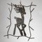 Cuadro de ciervo Bambi hecho a mano de hierro forjado, años 80, Imagen 2