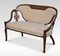 Marquetry Inlaid Mahogany Settee 4