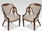 Marquetry Inlaid Mahogany Armchairs, Set of 2 1