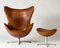 Egg Lounge Chair and Footstool by Arne Jacobsen from Fritz Hansen, 1960s, Set of 2 3