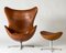 Fauteuil et Repose-pieds Egg par Arne Jacobsen de Fritz Hansen, 1960s, Set de 2 3