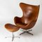 Egg Lounge Chair and Footstool by Arne Jacobsen from Fritz Hansen, 1960s, Set of 2, Image 2