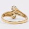 Vintage Contrarié Ring in 14k Yellow Gold with Diamonds, 1970s 5