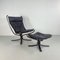 Brauner Falcon Chair mit Fußhocker von Sigurd Resell, 2er Set 1