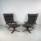 Brown High Backed Falcon Chair with Ottoman by Sigurd Resell, Set of 2 13
