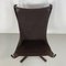 Brown High Backed Falcon Chair with Ottoman by Sigurd Resell, Set of 2 6