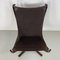 Brown High Backed Falcon Chair with Ottoman by Sigurd Resell, Set of 2, Image 6