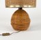 Lampada da tavolo Mid-Century in vimini, vimini e metallo cromato attribuita a Vivai Del Sud, Italia, anni '70, Immagine 12