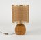 Mid-Century Rattan, Wicker and Chrome Table Lamp attributed to Vivai Del Sud, Italy, 1970s 8