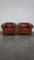 Antique Leather Club Chairs, Set of 2 1