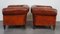 Antique Leather Club Chairs, Set of 2, Image 5