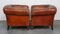 Antique Leather Club Chairs, Set of 2 3
