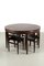 Vintage Ausziehbarer Tisch mit Stühlen von Hans Olsen, 5er Set 1