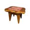 Brutalist Side Table in Olive Wood, Image 1