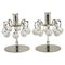 Candleholders with Faceted Swarovski Crystals from J.L. Lobmeyr, Vienna, 1980s, Set of 2 1
