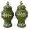 Moroccan Ceramic Lidded Vases, 1950s, Set of 2 1