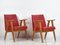 Rote Vintage Sessel, 1960er. 2er Set 1