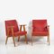 Rote Vintage Sessel, 1960er. 2er Set 2