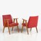 Vintage Red Armchairs, 1960s. Set of 2 3