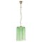 Lámpara colgante italiana vintage de Murano verde, años 90, Imagen 1