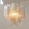 Italian Pink and Clear Glass Suspension Lamp, 1990s 4