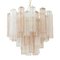 Italian Pink and Clear Glass Suspension Lamp, 1990s, Image 2