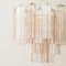 Italian Pink and Clear Glass Suspension Lamp, 1990s 10