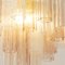 Italian Pink and Clear Glass Suspension Lamp, 1990s 9