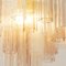 Italian Pink and Clear Glass Suspension Lamp, 1990s, Image 9