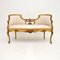 Antique French Carved Gilt Wood Settee, 1880s 2