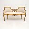 Antique French Carved Gilt Wood Settee, 1880s, Image 2