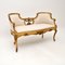 Antique French Carved Gilt Wood Settee, 1880s 1