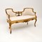 Antique French Carved Gilt Wood Settee, 1880s, Image 1