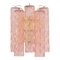 Lámpara de pared italiana con cristal de Murano rosa, años 90, Imagen 1