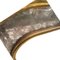 Vintage S Kopfteil aus vergoldetem Messing & graviertem Silberpapier von Tony Nava 4
