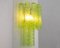 Lámpara de pared grande de cristal de Murano verde, años 90, Imagen 7
