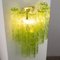 Lámpara de pared grande de cristal de Murano verde, años 90, Imagen 8