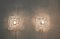 Vintage Wandlampen aus transparentem & weißem Muranoglas von Mazzega, 1970er, 3er Set 4